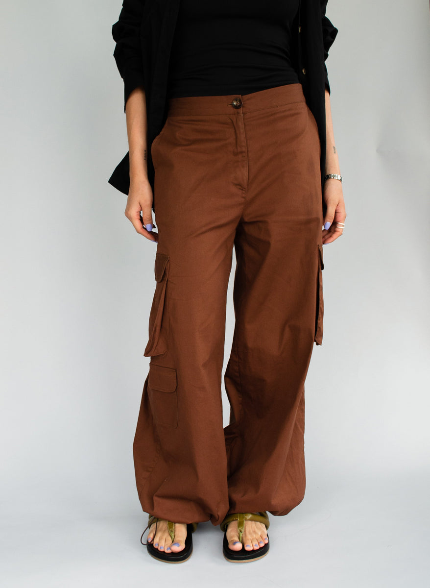 パンツ CLANE COTTON PARACHUTE PANTS - BROWN CLANE(クラネ)｜COTTON PARACHUTE PANTS/パンツ/BROWN の通販