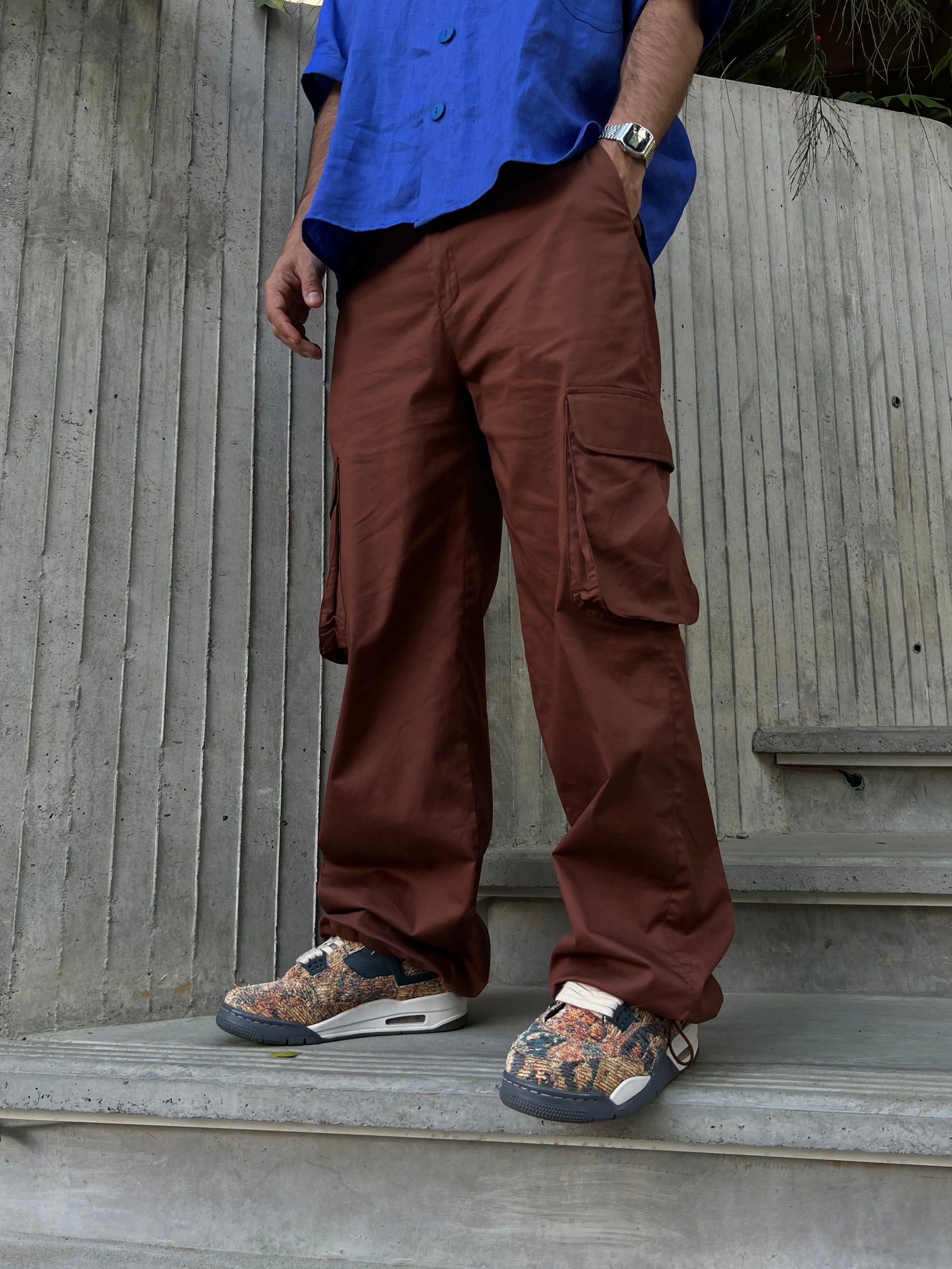 パンツ CLANE COTTON PARACHUTE PANTS - BROWN CLANE(クラネ)｜COTTON PARACHUTE PANTS/パンツ/BROWN の通販